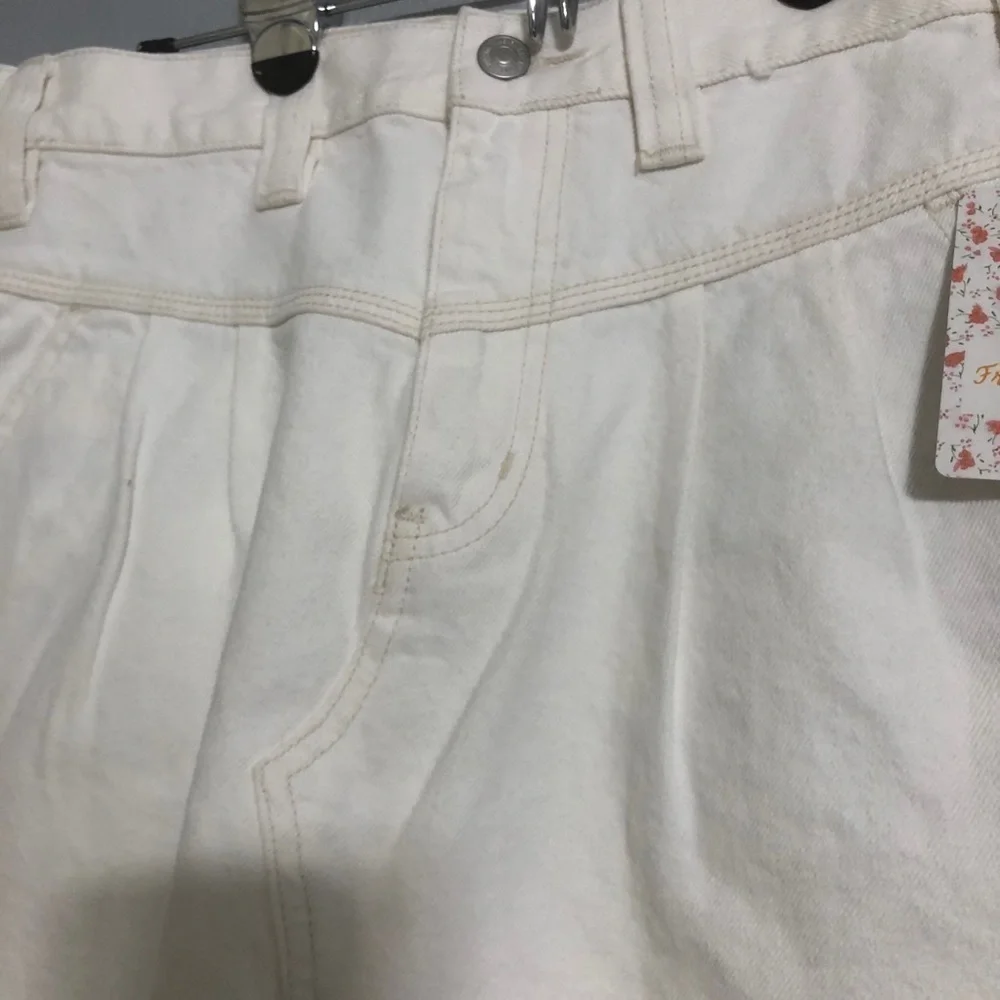 Free people mini skirt Sidecar white denim chic summer spring